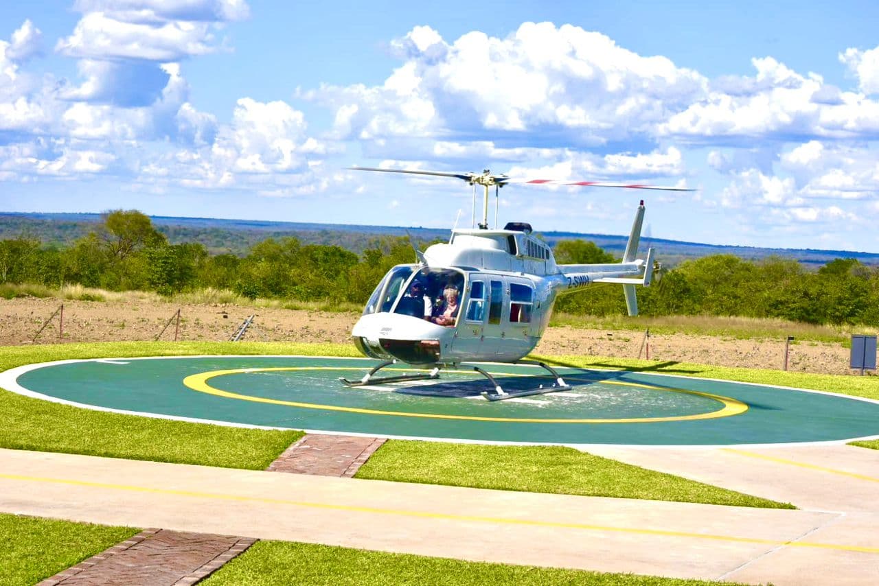 Aerial view over Victoria Falls and the Zambezi